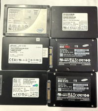 Lot of 6 Samsung Micron Intel SATA SSD 6.58TB SM863 850 PRO 850 EVO Tested