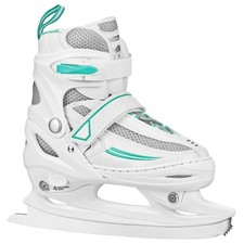 Lake Placid Summit Adjustable Youth Ice Skates White/Mint Small 10J-13