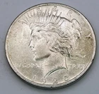 1925 Peace Dollar 90% Silver .900 USA Coin XF AU Toned Toning