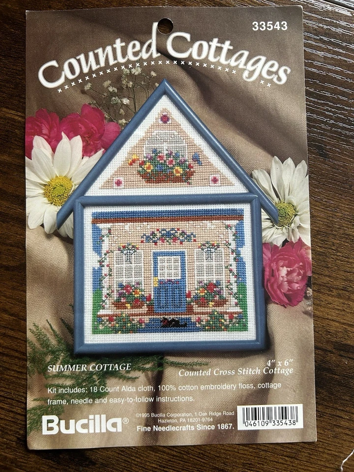 Cross Stitch Cottage Making Kit Crafting Sewing Tapestry Complete Kit Started - Image 4 of 4