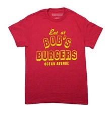 Bob's Burgers New Adult T-Shirt -  Eat At Bob's Burgers Ocean Avenue