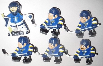 ST LOUIS BLUES Lil' Sports Brat 1.75'' NHL 6 Mini Hockey Figure Lot LOOSE READ