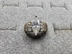 GRANDMA GRABE'S BEAUTIFUL VINTAGE 925 STERLING SILVER 5.7G CZ RING SIZE 7