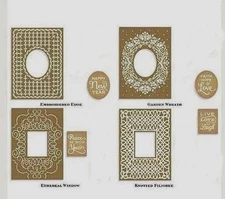 Anna Griffin Mix & Match Embroidered Frames Embossing Folders & Sentiments A