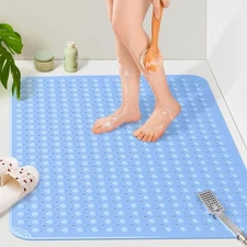 Yolife Extra Large TPE Shower Mat, 47.2" L x 31.5" W Anti Slip Bath Mat with ...