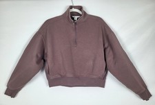 Athleta Forever Fleece 1/2 Zip High Hip Sweatshirt Size Small