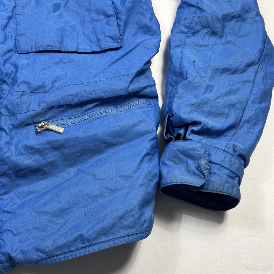 Armani Collezioni Jacket Womens Large Hooded Full Zip Up Button Giubbino - Image 2 of 4