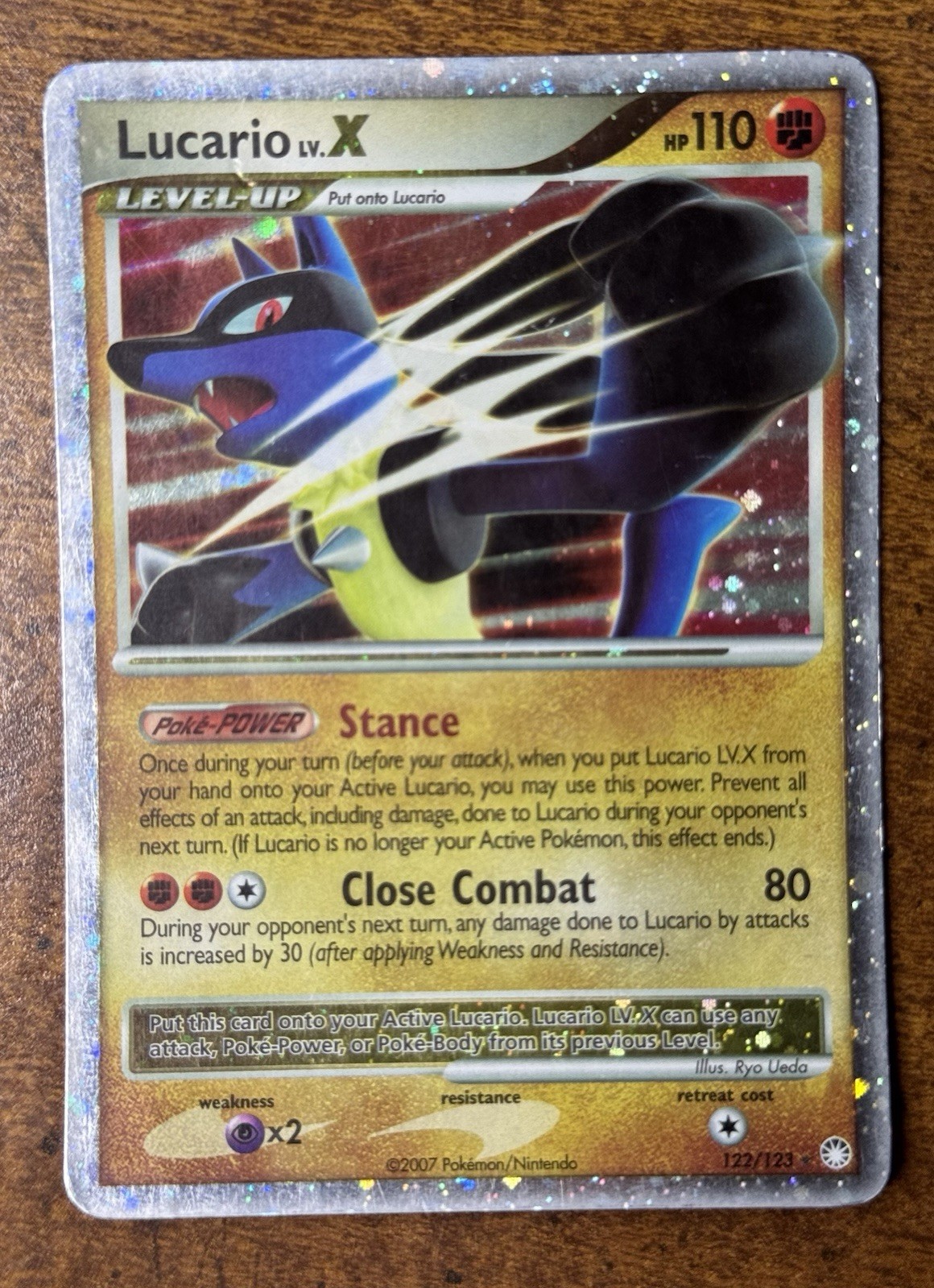 Pokemon Lucario LV. X 122/123 Mysterious Treasures Holo MP