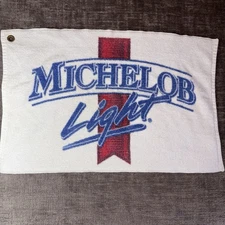 Vintage Michelob Light Beer Brewerianna Golf Towel Grommet Hook  24x15 Made USA
