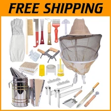 Essential Beekeeping Supplies: 22-Piece Kit with Protective Gear & Tools