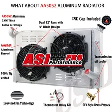 3 Row Radiator Shroud Fan Relay For 1973-76 Chevy Corvette 5.7L 7.4L AT CC478
