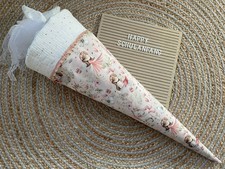 Schultüte Zuckertüte Stoff 70 cm Mädchen Einhorn genäht