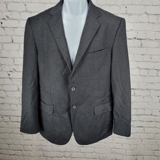 Joseph Abboud Grey 100% Wool Pinstriped 2 Button Blazer Sport Coat USA Made 40R
