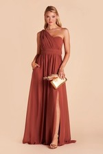 NWT Birdy grey Grace convertible Dress Chiffon Spice Small Bridesmaid New 125