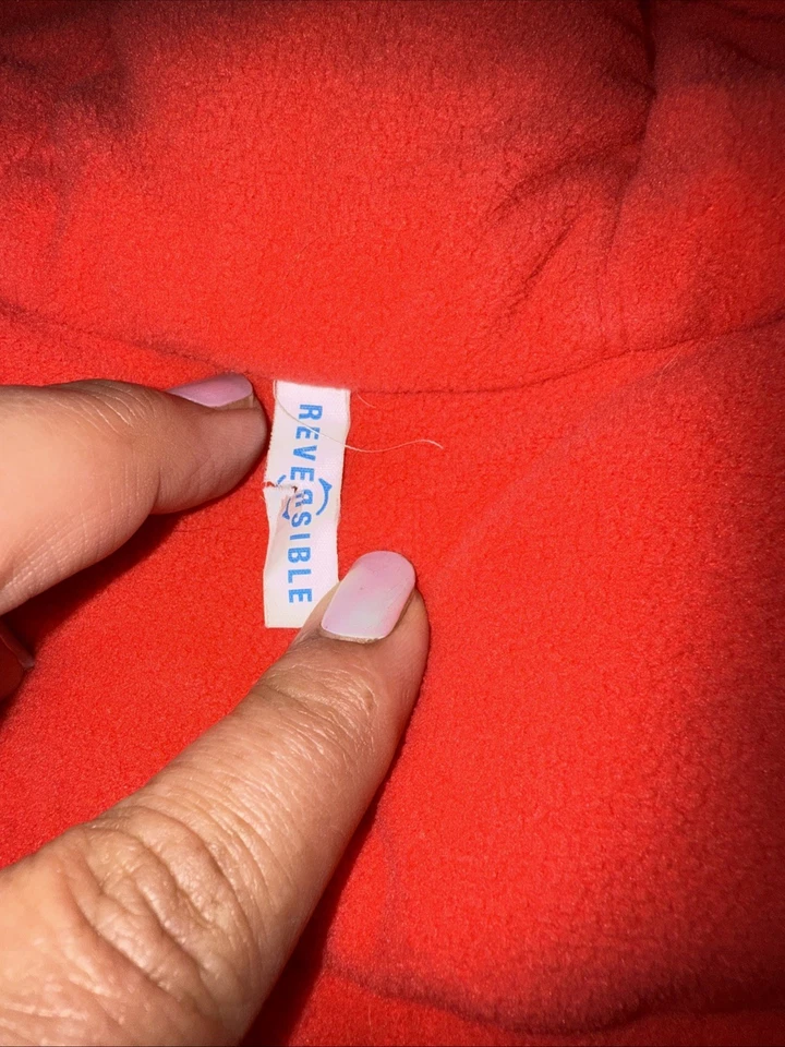 Columbia size medium girls plaid orange and purple puff coat fleece lining - Image 4 of 4