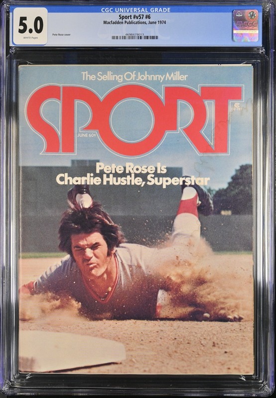 Sport v57 #6 June 1974 PETE ROSE Cover Johnny Miller Text CGC 5.0 CL69