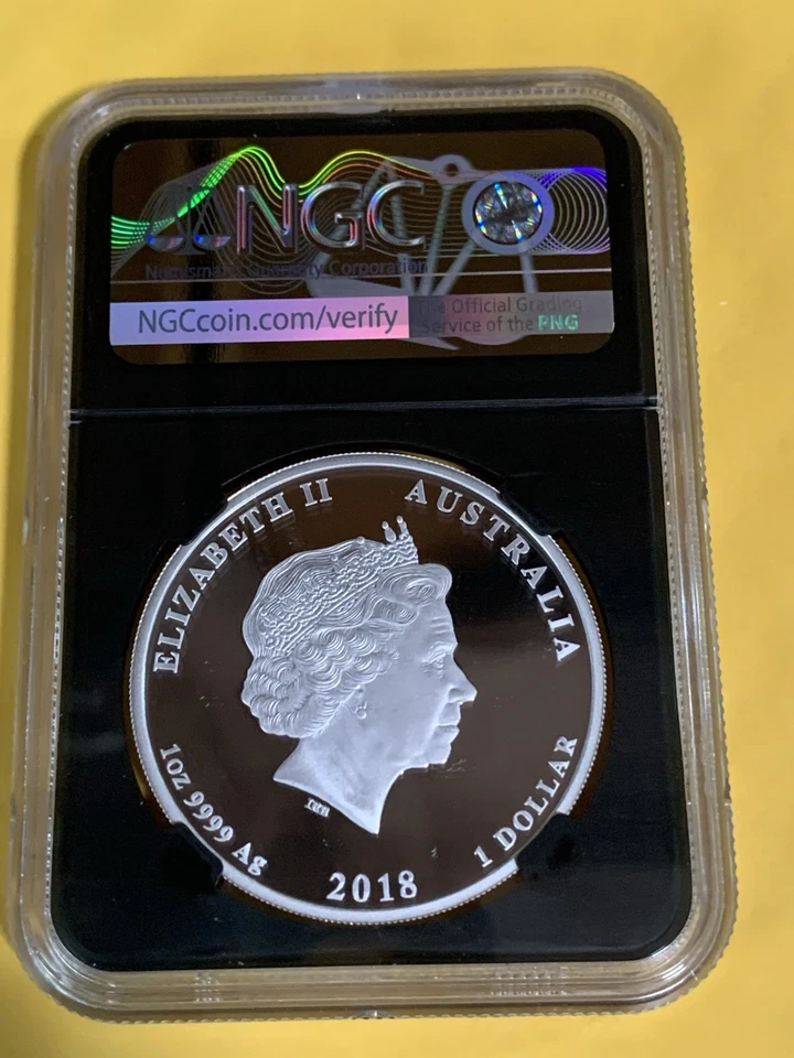 2018 Australia $1 Dragon & Phoenix First Release Gem Proof NCG - Image 2 of 2