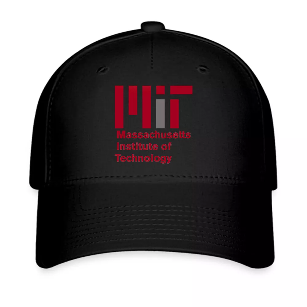 MIT Massachusets Institute Logo Black Hat Twill Cap Baseball Cap Size S M L XL