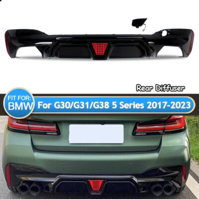 Rear Diffuser Lip M5 CS Style W/LED Light For BMW G30/G31/G38 5 Series 2017-2023