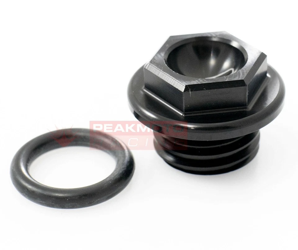 Plugue de enchimento de óleo preto Works Connection 24-072 Honda CRF150F CRF250R CRF450R - Imagem 2 de 4