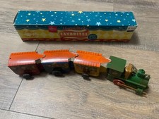 Vintage wind up Comic Zig Zag western express tin toy train 8016 - Read