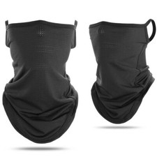 Breathable Half Face Mask Bandana Neck Gaiter Scarf Headwrap with Loops Ear US