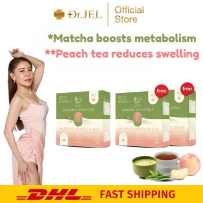 3x Dr.Jel Tf Tea Fasting Matcha Peach Good Health Weight Control Fresh Bright