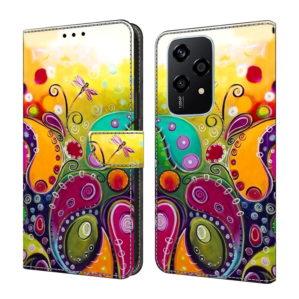 Flip Wallet Magnetic Case Stand Cover For Honor 70 Magic4 Lite 9X X9 Play 6T Pro - Image 4 of 4