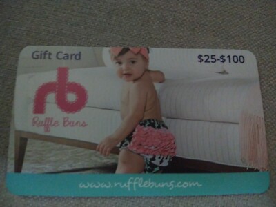 $60 Ruffle Buns Gift Card*Diaper Cover Baby Care*Baby Shower Gift