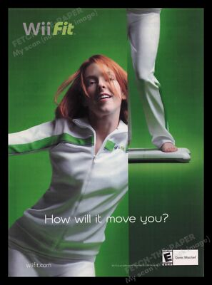 Wii Fit 2000s Print Advertisement Ad 2008 Wii Fit Redhead Girl | eBay