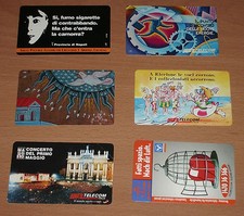  LOTTO STOCK 6 SCHEDE TELEFONICHE ITALIANE LIRA NUOVE MAGNETIZZATE TELECOM  CARD