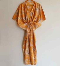 Indian Vintage 100 Cotton Long Beach Maxi Kaftan Dress One Size Caftan Kimono