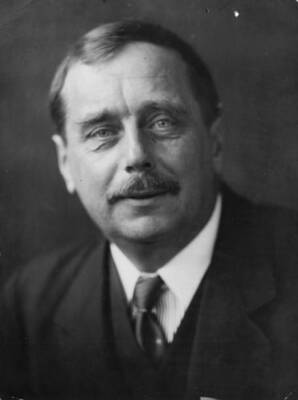 English novelist H G Wells OLD PHOTO