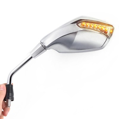 Chrome Mirror Fist 8mm TGB Bellavita X-MOTION BULL&T Express XRAC& TAPO