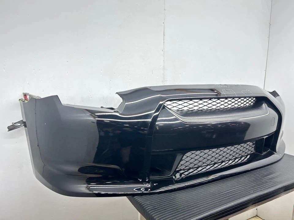 2009-2011 NISSAN GT-R FRONT BUMPER COVER UPPER ASSEMBLY | BLACK OBSIDIAN Foto 2 de 4