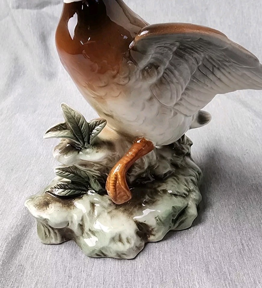 Vintage Bird Collection by JSC Mallard Duck 129 Figurine Japan Shafford