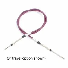 4 Series Push-Pull Cable,  Clamp Hubs, M6 x 1.0 Rods, (choose travel option)