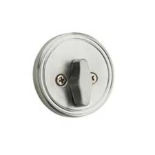 KWIKSET Safe Lock Single Cylinder One Sided Deadbolt in Satin Chrome