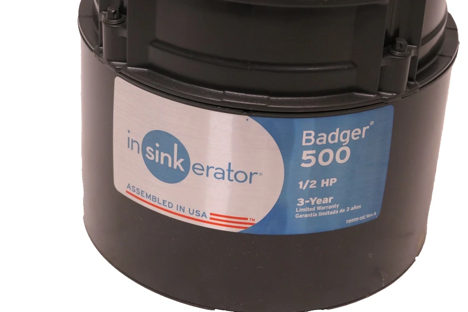 Eliminador de basura de cocina Badger 500, 1/2 HP, serie Badger Foto 2 de 4