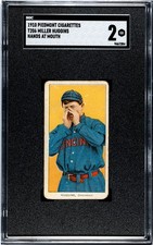 1910 T206 Miller Huggins Hands at Mouth Piedmont 350/25 SGC 2