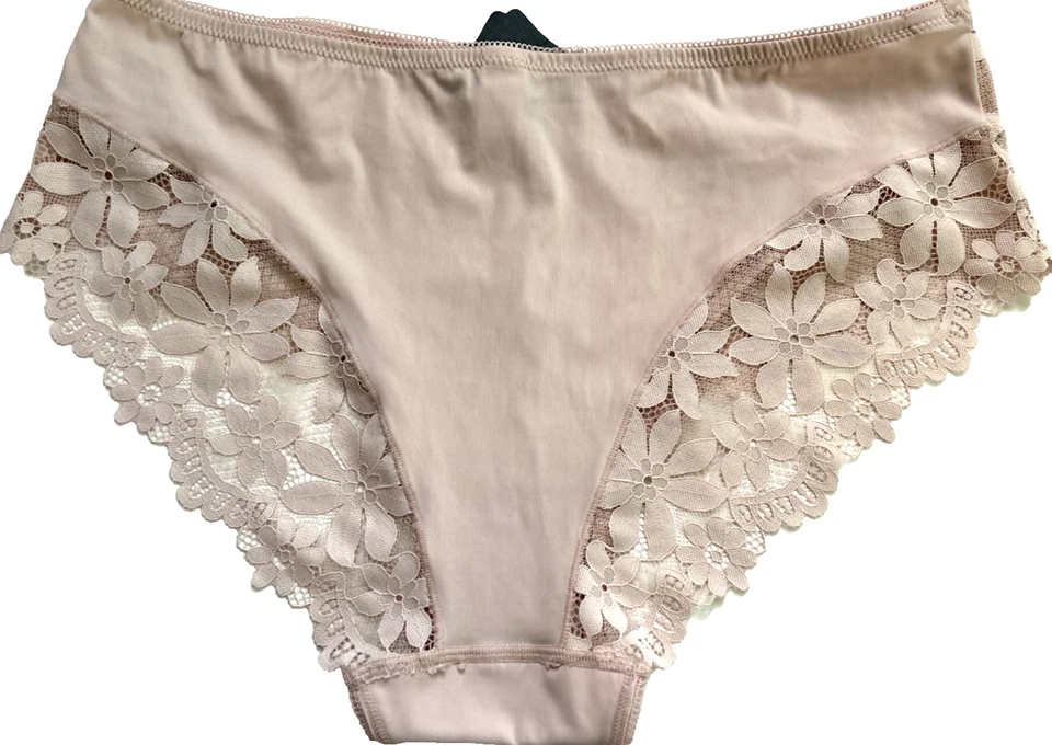 Mujer Talla M/L Rosa Confort Bragas con Encaje Elegante Bikini Transpirable Panty Foto 3 de 4