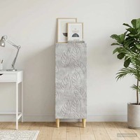 Sideboard Betongrau Holzwerkstoff Kommode 33X34,5X90Cm Wohnzimmer