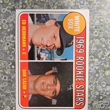 Topps 1969 Rookie Stars Ed Herrmann Dan Lazar White Sox Card #439. rookie card picture