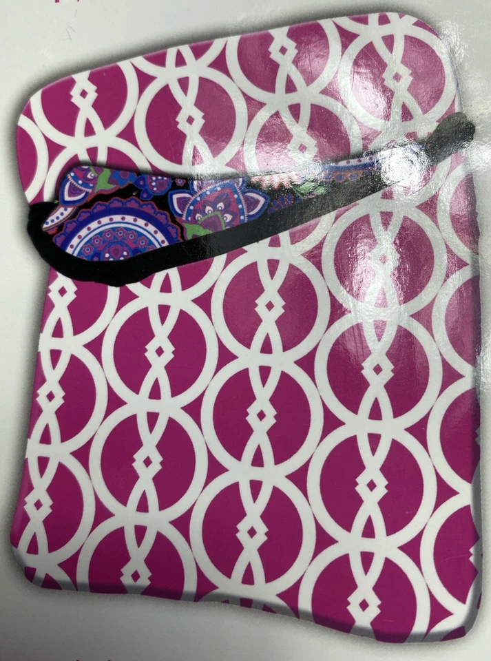 Fashion Smart Reversible Tablet Cover e-Reader Sleeve Paisley Pink Geo New WT - Image 2 of 4