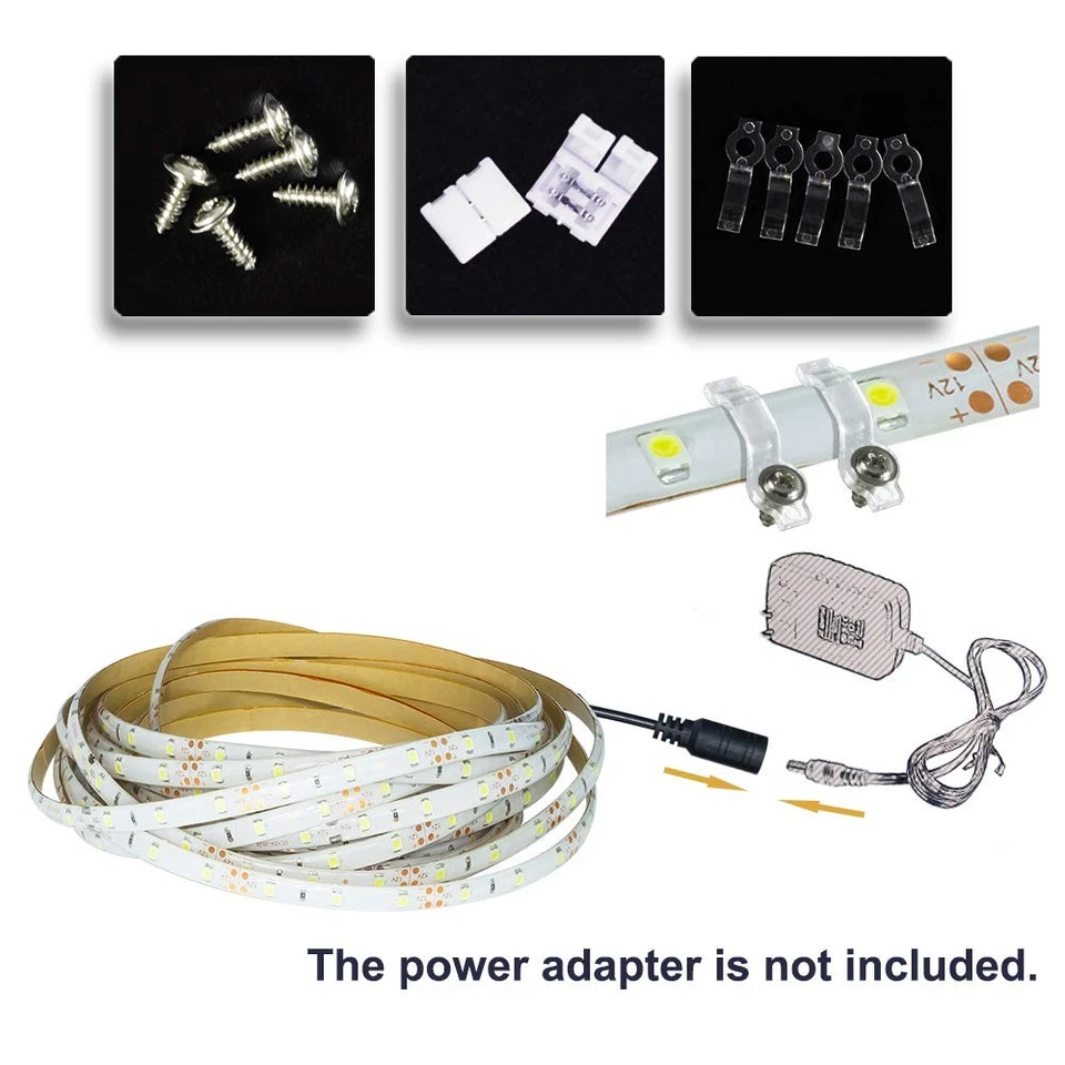 Water-Resistance IP65, 12V Waterproof Flexible LED Strip Light, 16.4ft/5m Cut... - Image 2 of 4