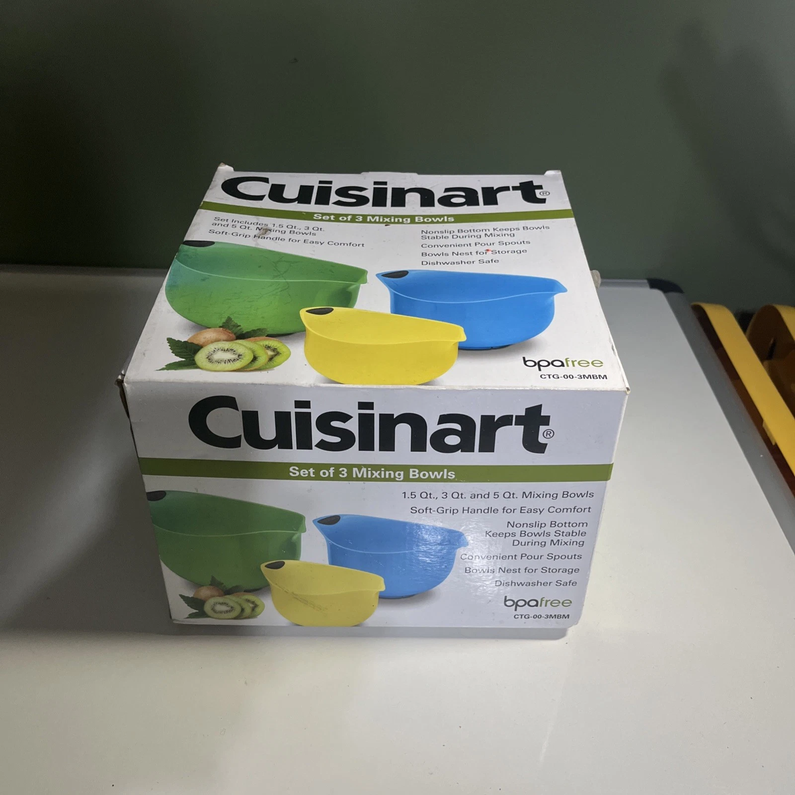 Cuisinart CTG 00 3mbm Set of 3 BPA Mixing Bowls Multicolored Open Box New SEALED
Opens in a new wind