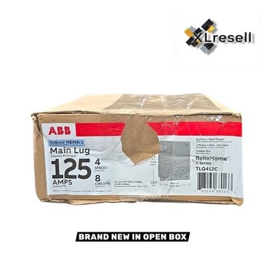 ABB 125 Amp 4-Space 8-Circuit Indoor Main Lug Load Center TLQ412C