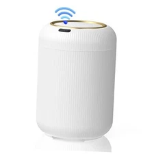  Motion Sensor Trash Can with Lid, 3 Gallon Electric Bathroom Garbage White