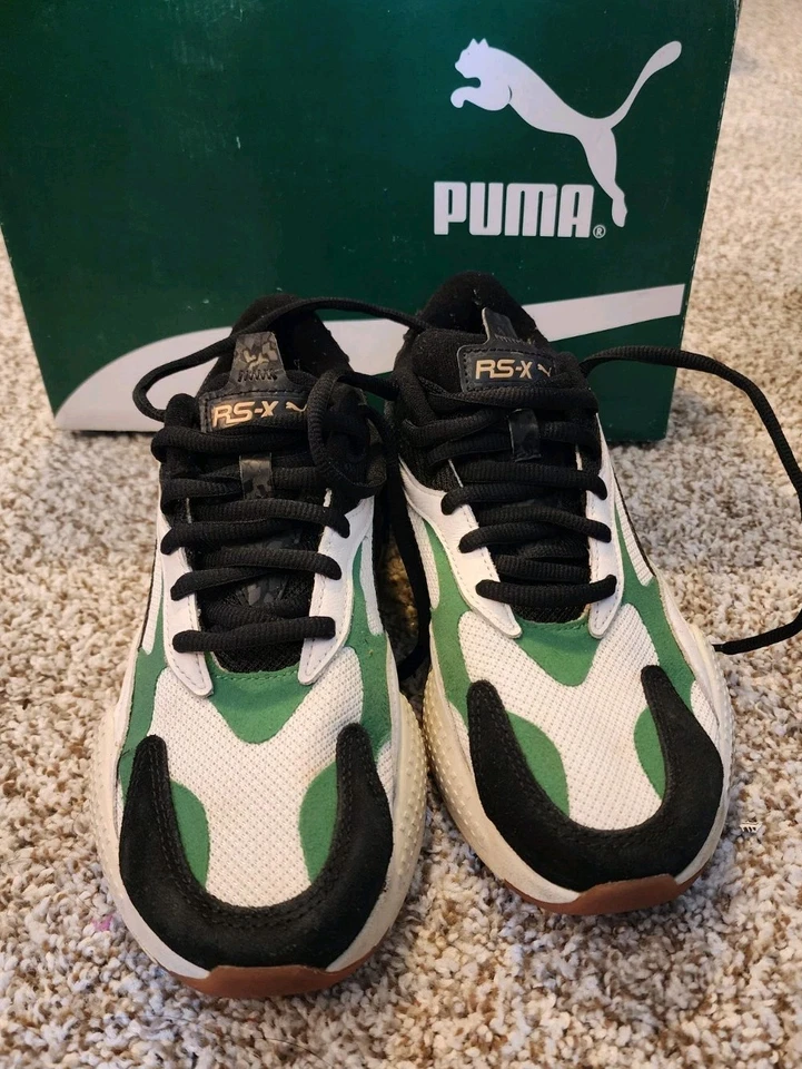 Zapatillas Puma Para Hombre Rs-x³ Verano Slam Talla 9 - Blanco/Negro/Verde Amazonas Foto 3 de 4