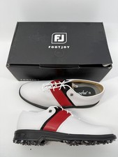 Footjoy Myjoys Premiere Series Packard Golf Shoes Custom White Blue Red 9.5 M